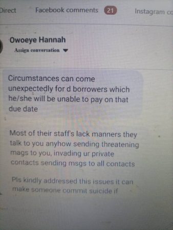 Threats from Loan Apps in Nigeria