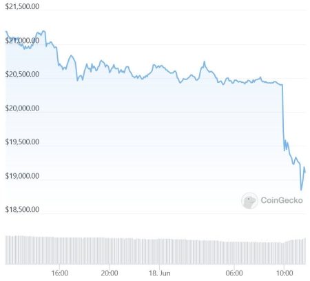 Bitcoin Historical Plunge: Sinks Below $20,000 Causing Tremor In The Crypto Market 